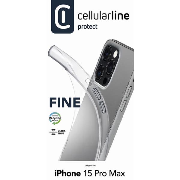 Cellularline Fine - iPhone 15 Pro Max cover (gennemsigtigt)