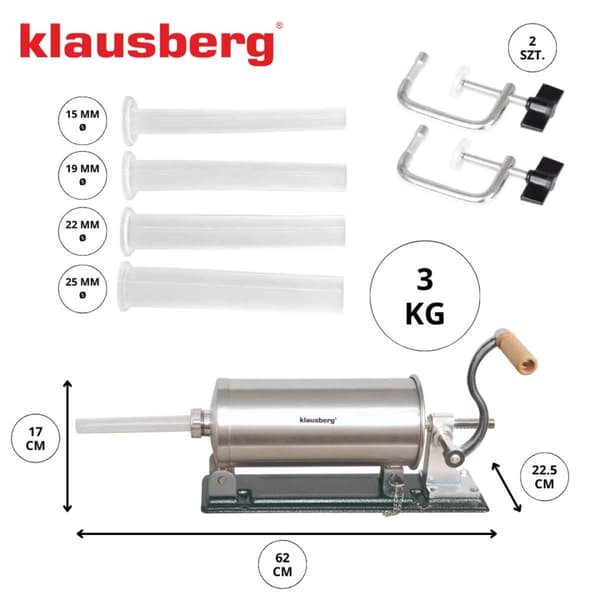 MANUELL KORVFYLLNING 3kg KLAUSBERG KB-7928
