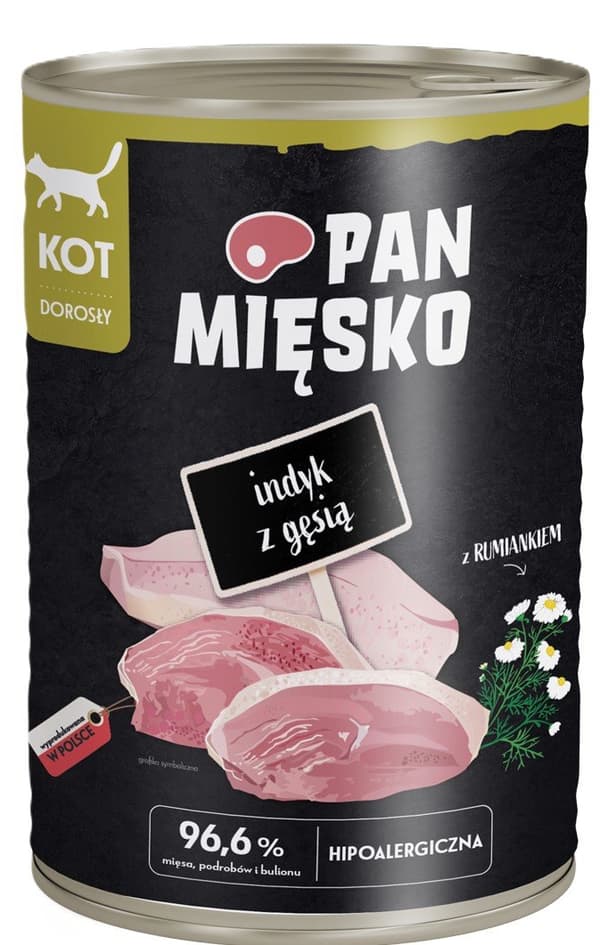Mr. Meat | Kattefoder | 400g dåse - Voksen | Kalkun og Gås 400g