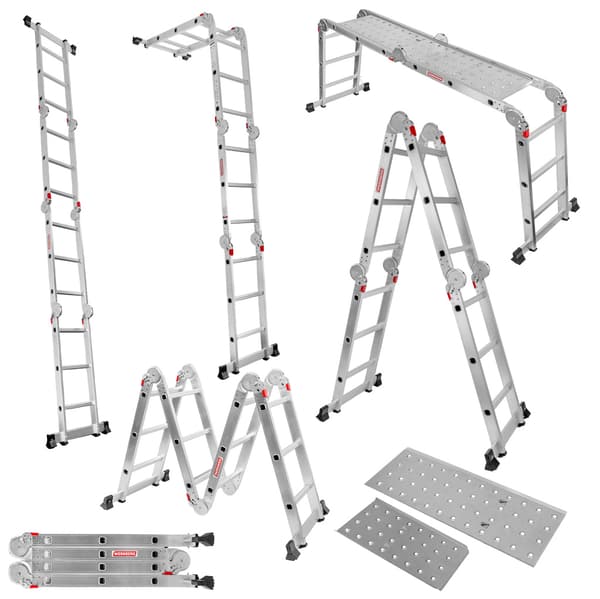 Werkberg aluminium trappe 4x3 multifunktionel med platform