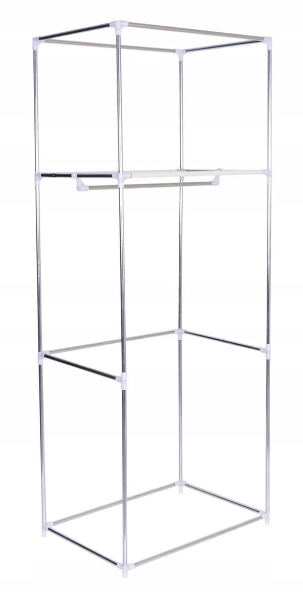 Fela textilgarderob med hyllplan - beige