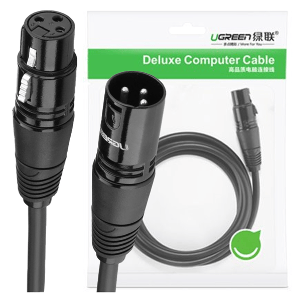 UGREEN 20710B XLR Hun til XLR Han Kabel - 2m (Sort)