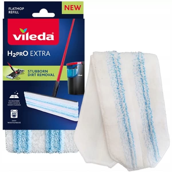 Vileda H2prO udskiftningsindsats til flad moppe 1 stk.