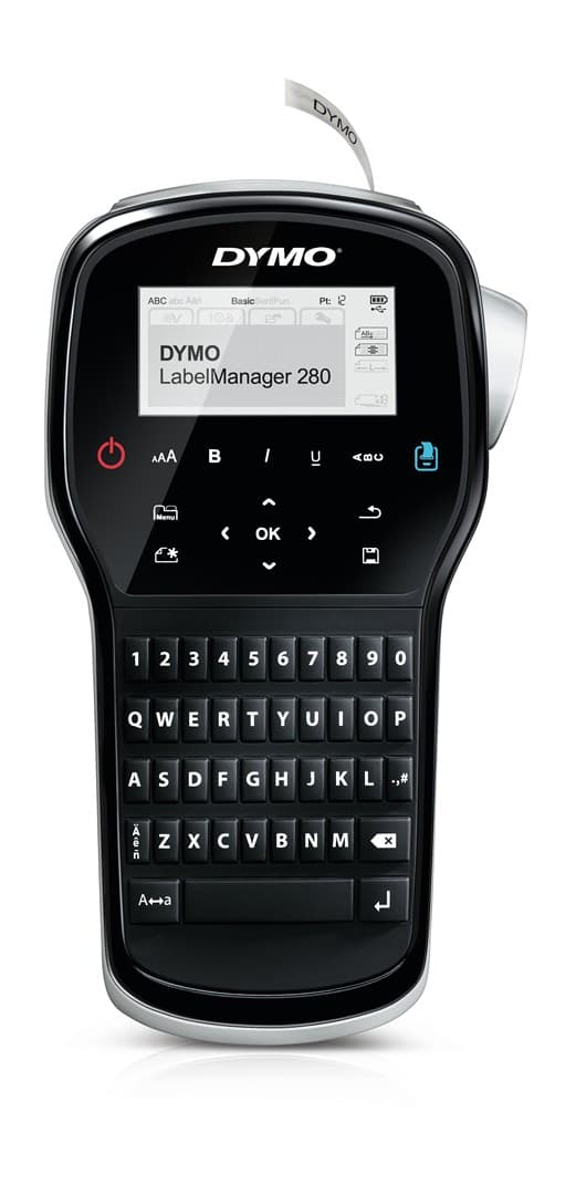 DYMO- etiketprinter LM280 med kuffert QWERTY