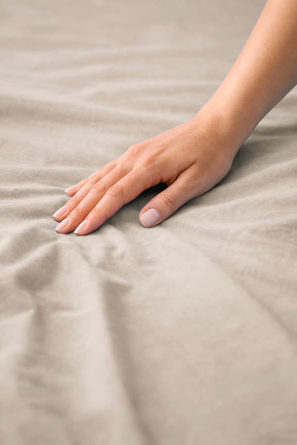 Bomullslakan utan elastisk 160x200 noris ljus beige