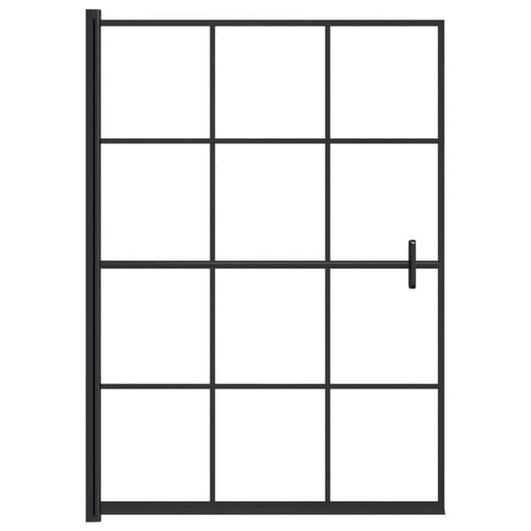 vidaXL brusekabine, ESG, 100x140 cm, sort