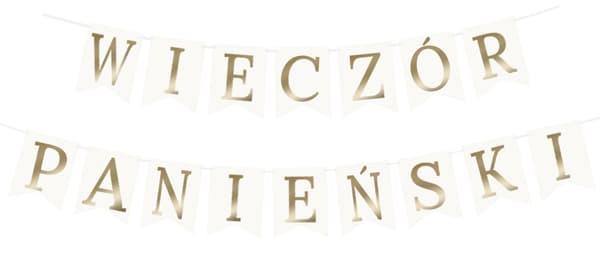 Gyldent polterabendbanner 1 sæt