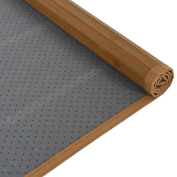 vidaXL Suorakulmainen matto, ruskea, 80x200 cm, bambu