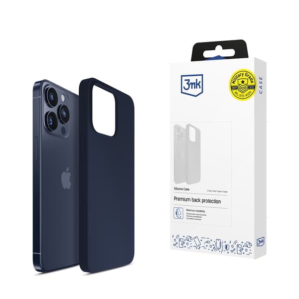 Apple iPhone 15 Pro Max silikonskal mörkblått