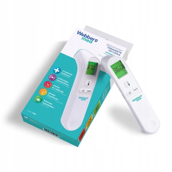 WEBBER TR02 KONTAKTFRI MEDICINSK INFRARØD TERMOMETER FEBERALARM