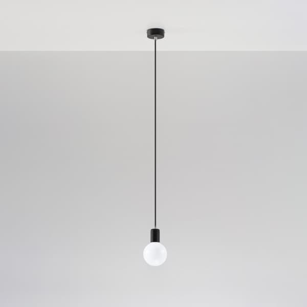 HÄNGLAMPA EDISON 1 E27 SVART SOLLUX SL.0152