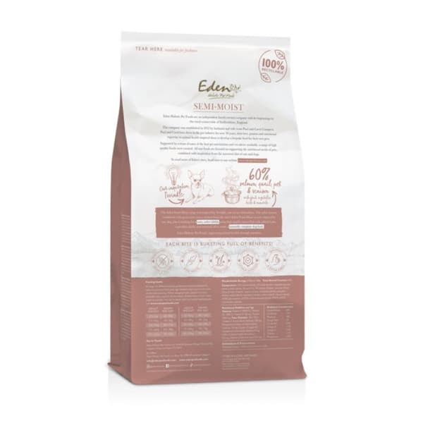 Eden Semi-Moist Hundefoder Laks og Vagtel 10 kg