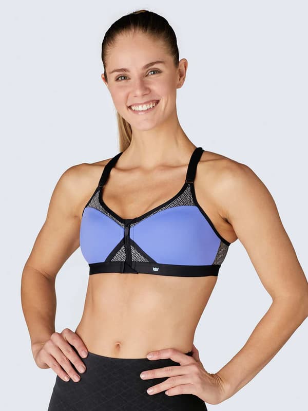 SHEFIT BLÅ SPORT-BH MED MEDIUM STÖD JUSTERBAR M