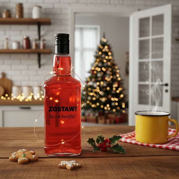 10x Julklappsflaskor DANIELS 500ml med tryck för tinktur 0,5l