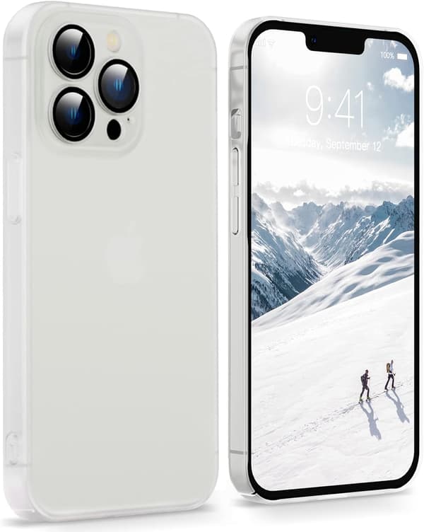 APPLE IPHONE 13 PRO 6.10" ETUI MAT HVID + LINSECOVER