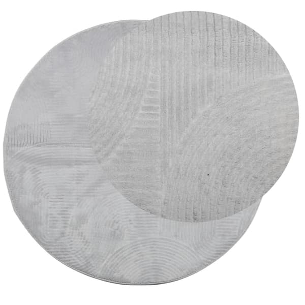 vidaXL IZA Matto, Matala, Harmaa, Ø 120 cm