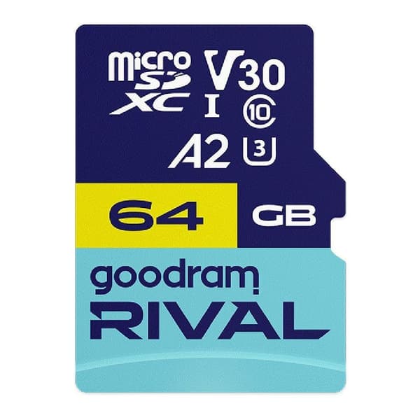 GOODRAM microSDXC 64GB V30 A2 UHS I U3 RIVAL ada