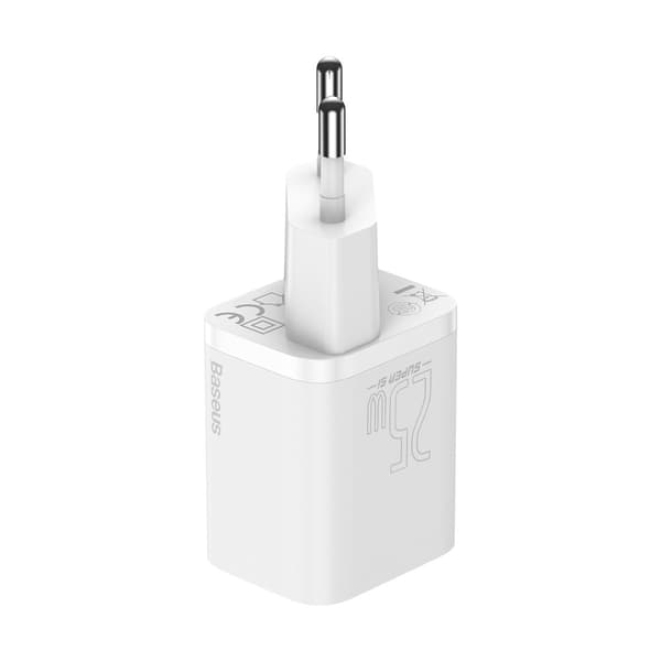 Baseus Super Si snabbladdare 1C 25W (vit)
