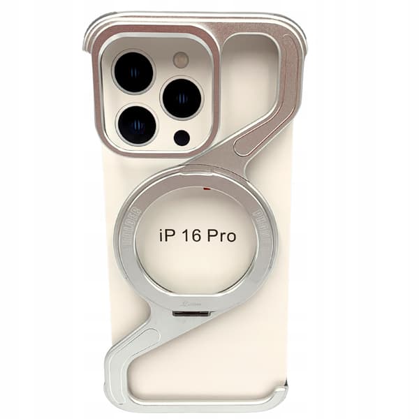 Skal för iPhone 16 PRO pansar MagSafe metall titanium hållare
