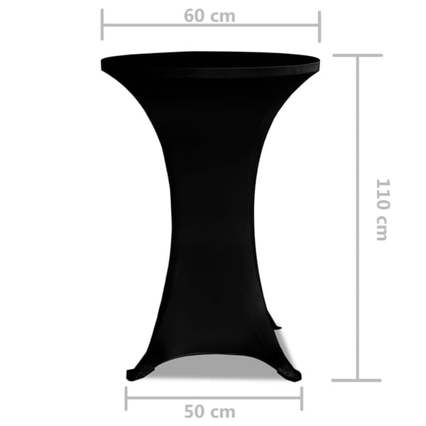 vidaXL dug til barbord Ø 60 cm sort elastik 2 stk.