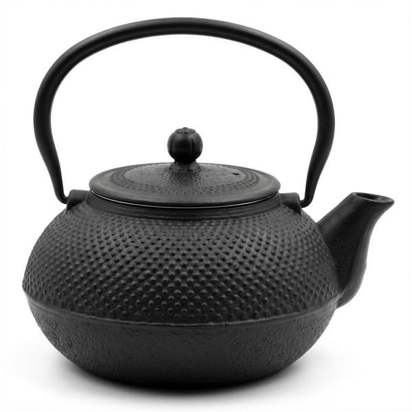 Støbejernskedel sort 1,5 l te- og urteinfuser emalje