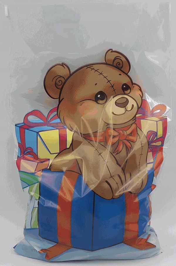 Plastikposer jul dobbeltsidet tryk 20x35cm