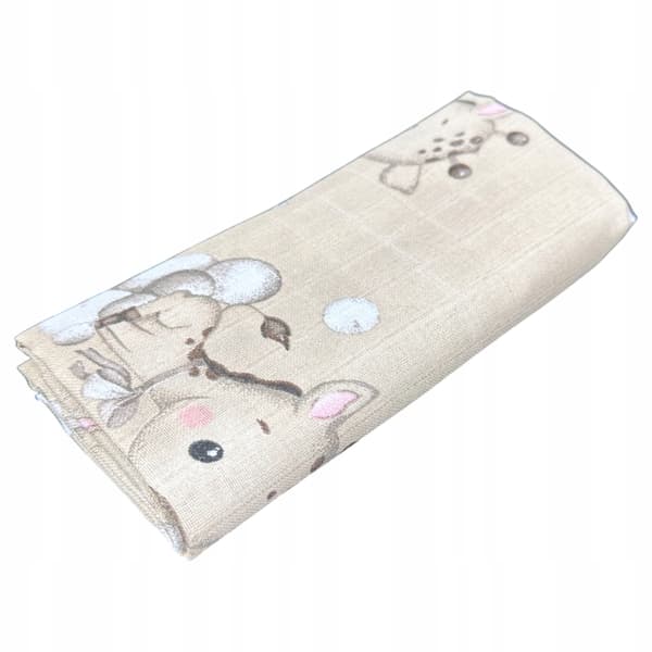 Stor muslinble PASSER 120×120 cm Bomuldsmuslinble