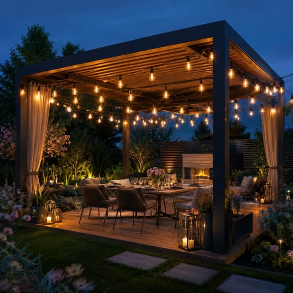 LED SOLUTION - Havegirlande - 10m 10LED - Sol
