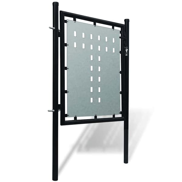 vidaXL sort enkelt hegnslåge 100x75 cm
