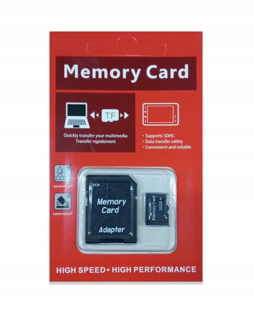 32GB Micro SD-kort med adapter
