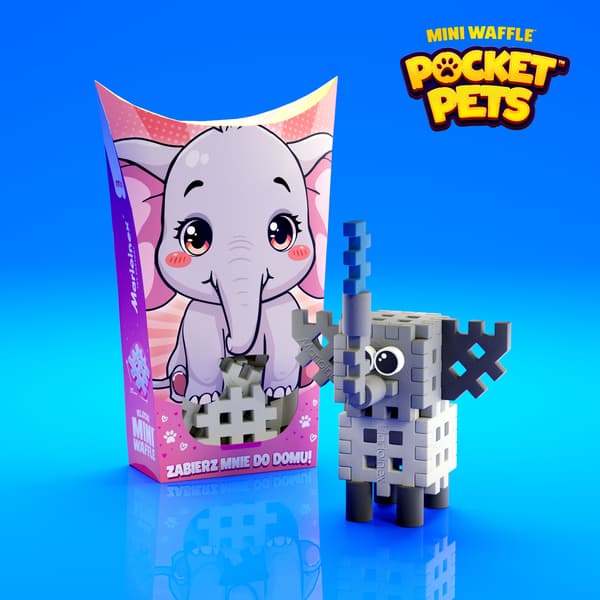 Marioinex Mini Waffle POCKET PETS - ELEFANT / ELEFANTsæt