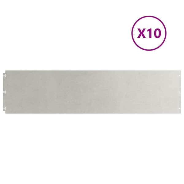 vidaXL græskant 10 stk. 25x103 cm rustfrit stål