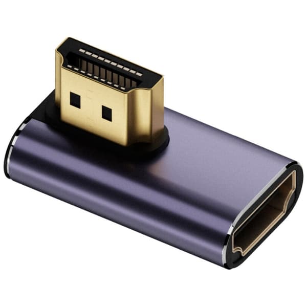 4smarts 8K HDMI Adapter Sæt 4 stk. - Op, Ned, Side, Kabelstik, Grå