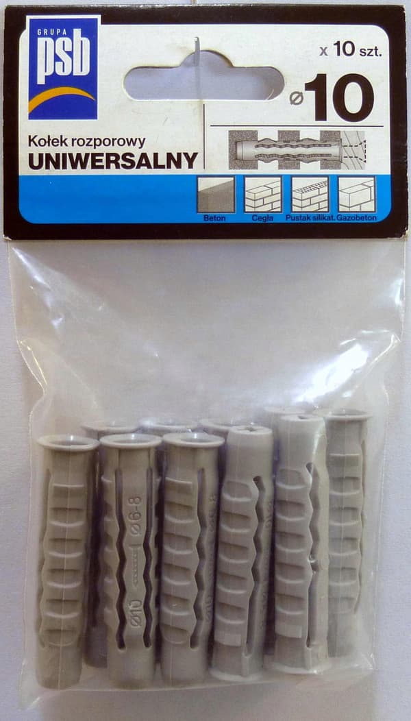 Sila universal ekspansionsprop 10 mm, pose med 10 /12/