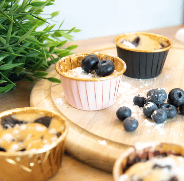 Cupcake-forme Muffins Cupcakes Sort Guld 20