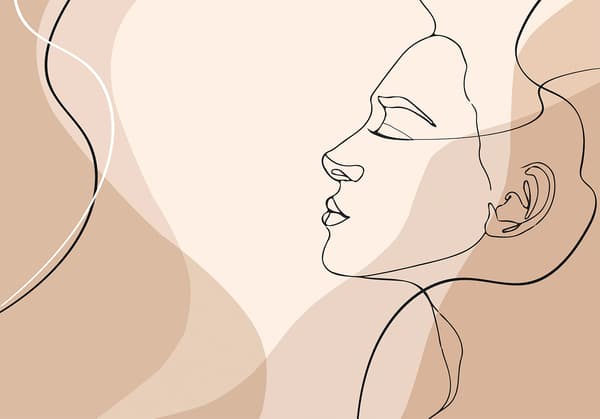 Fototapet - Line art - Feminitet