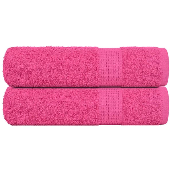 vidaXL Handdukar, 2 st, Rosa, 50x100 cm, 100% Bomull