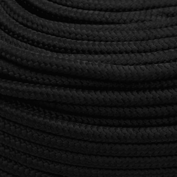 vidaXL Arbetsrep, Svart, 6 mm, 500 m, Polyester