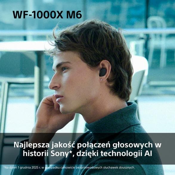 SONY WF-1000XM6 ANC trådløse hovedtelefoner (TWS) sorte