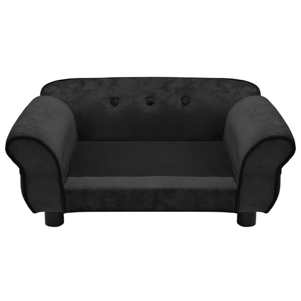vidaXL hundesofa, sort, 72x45x30 cm, plys