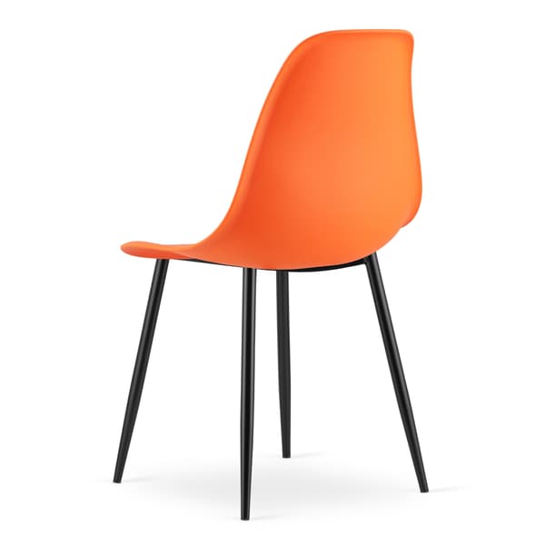 WAT stol orange/svarta ben x 3