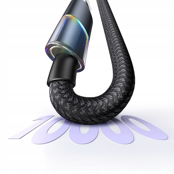 MCDODO USB-KABEL HURTIGOPLADNING TIL IPHONE LIGHTNING 3A 36W 1M LED SORT
