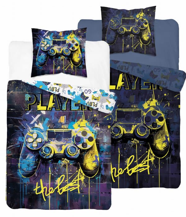Selvlysende sengetøj 160x200 Gamer Pad til konsolspil