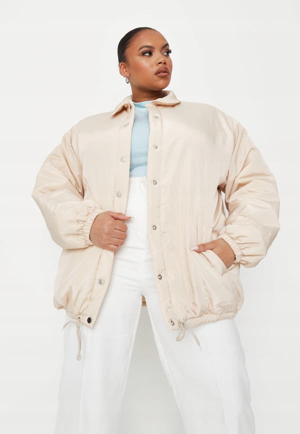 P0/LX2* MISSGUIDED PLUS SIZE DAM BEIGE JACKA 44 44 4_