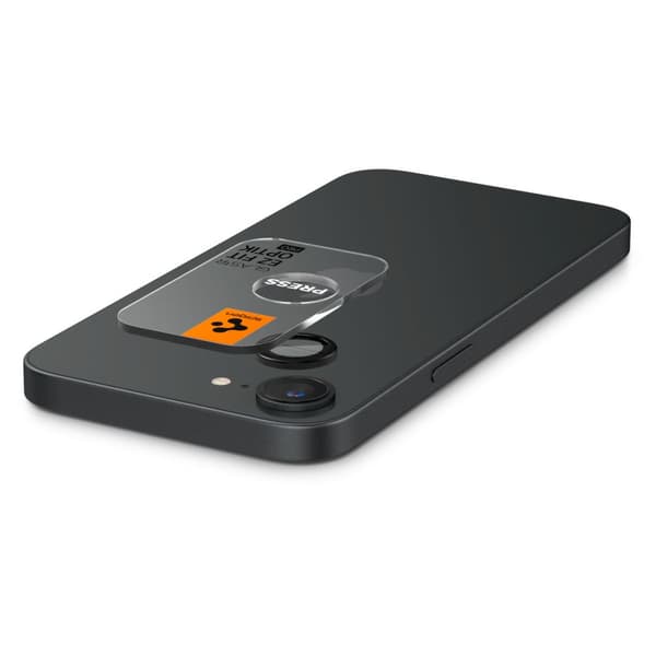 SPIGEN OPTIK PRO GLAS.TR EZ FIT KAMERASKYDD 2-PACK IPHONE 16E SVART