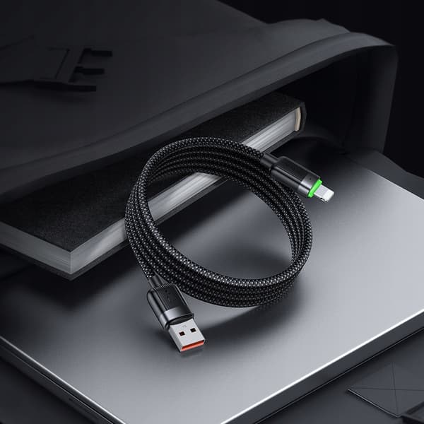 MCDODO Oplader USB Lightning Kabel Hurtig Opladning til iPhone 1M LED