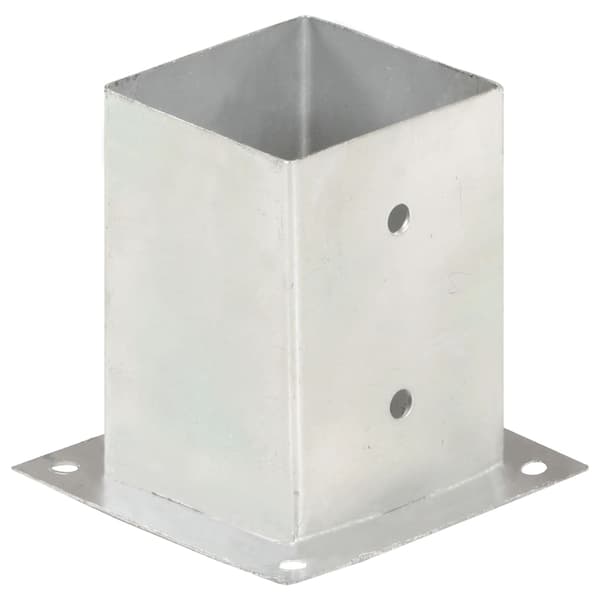 vidaXL Stolpsocklar, 4 st, galvaniserad metall, 101 mm