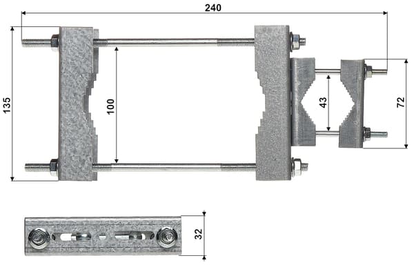 DISTANSKLÄMMA OZP-43/100