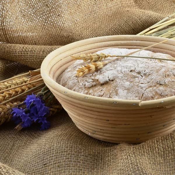 Rattanjäskorg för bröd, 1,5 kg / 25 cm