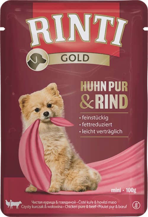 Rinti | Gold Mini | 100g pose - Kylling og oksekød 100g